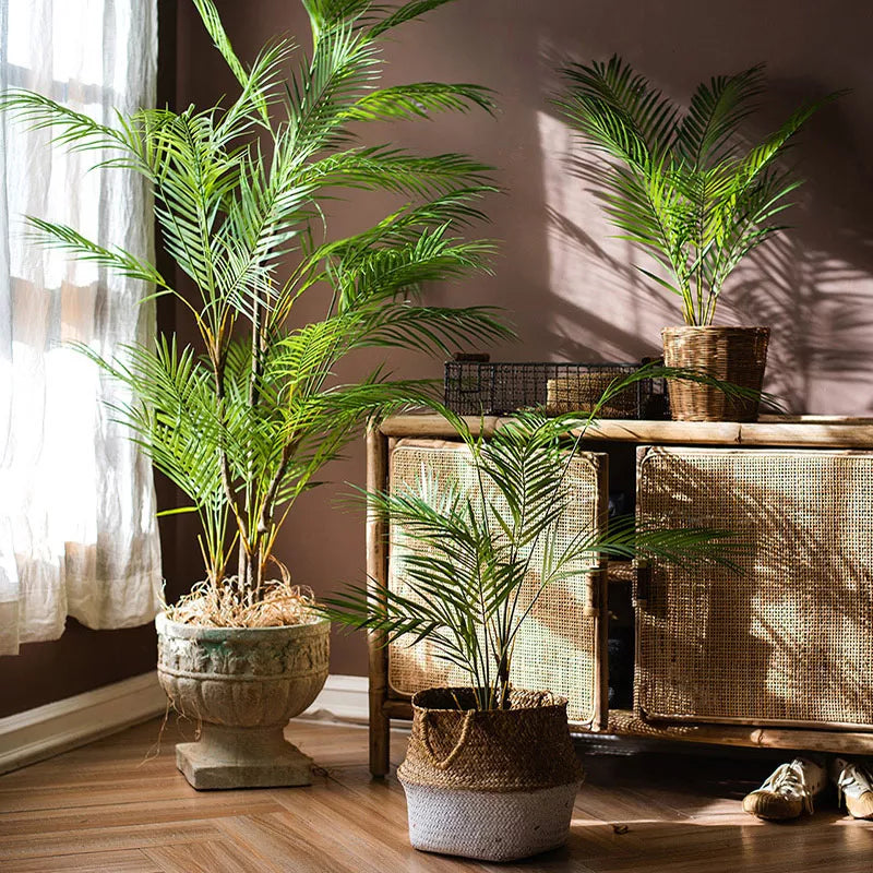 plantes tropicales palmier artificiel branches en plastique réalistes - vue 3 sur 12