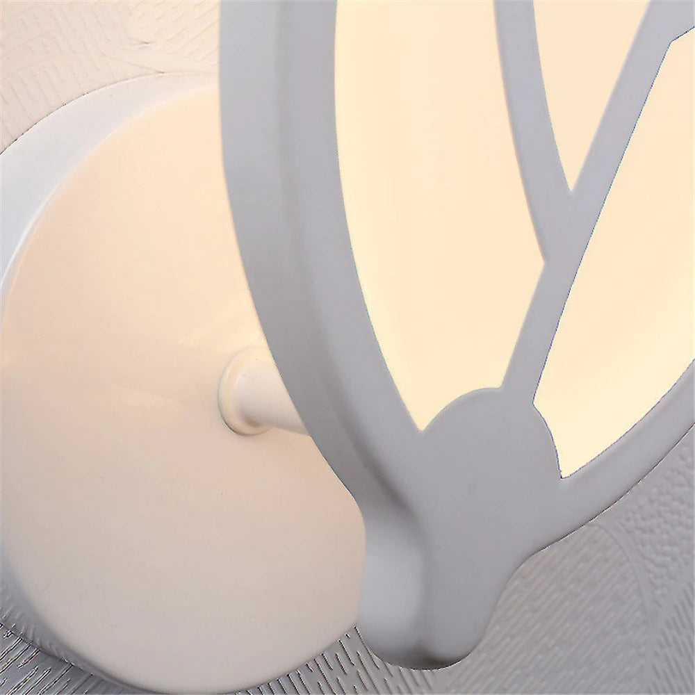 applique murale led créative en acrylique avec feuilles - vue 5 sur 8