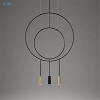 Kreative runde Pendelleuchte im nordischen Design aus Metall postmodern