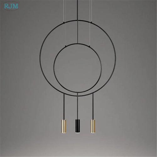 Kreative runde Pendelleuchte im nordischen Design aus Metall postmodern