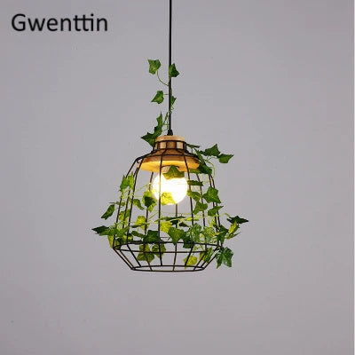Moderne Pendelleuchte aus Holz mit LED-Beleuchtung für Pflanzen