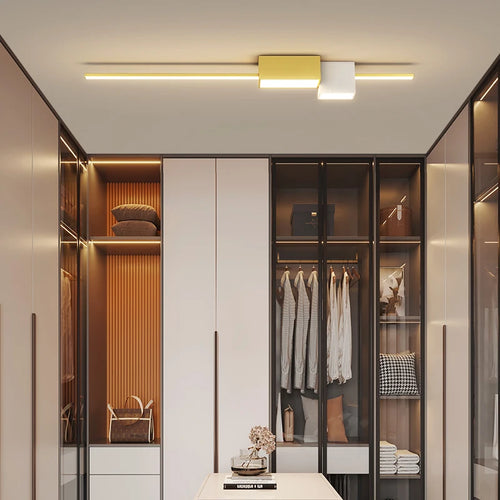 Minimalistische LED-Deckenleuchte im nordischen Stil für langen Flur