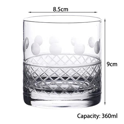 Verres whisky old fashioned motif relief verre cocktail
