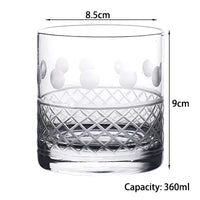 Verres whisky old fashioned style cristal relief élégants