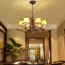 lustre rétro en résine bois pour restaurant et café