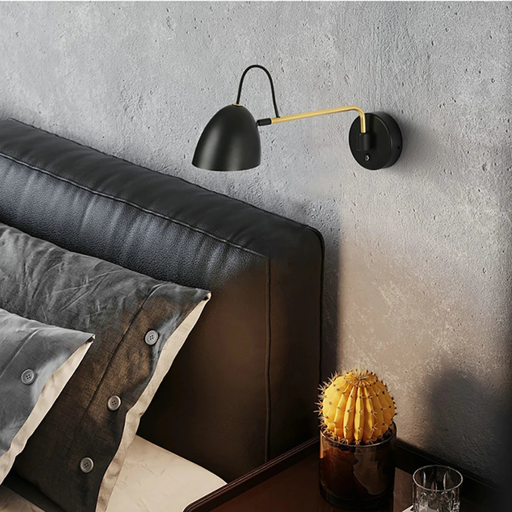 Aisilan LED applique murale à bras oscillant à intensité variable avec interrupteur tactile ajuster la luminosité applique murale pour chevet étude salon - vue 4 sur 8
