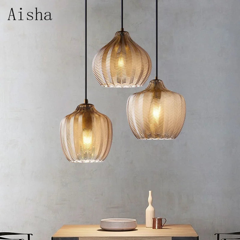 suspension en verre style nordique pour décoration intérieure - vue 3 sur 15