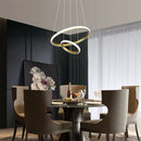 Moderner LED-Kronleuchter aus Acryl mit Leuchtring