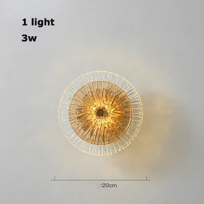 Postmoderne Tischlampe aus Glas und goldenem Eisen Lotus - vue 9 sur 10