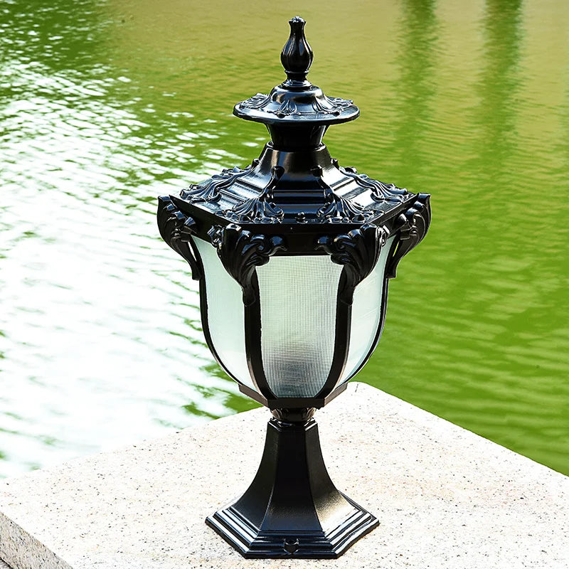 lampe de pilier extérieure étanche pour jardin et cour - vue 3 sur 8