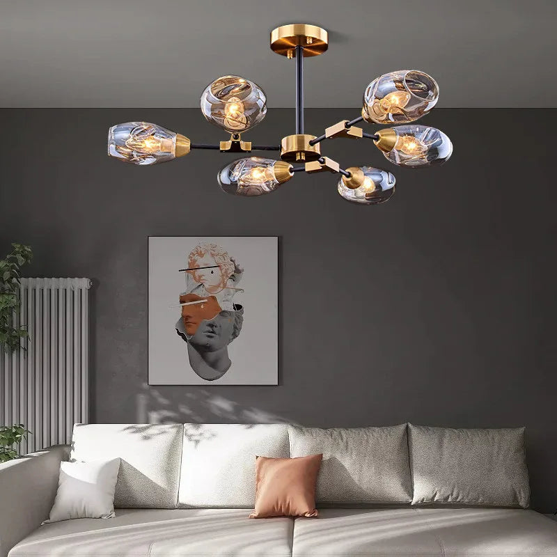 lustre en verre transparent pour intérieur design élégant - vue 5 sur 8