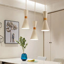 Moderne Pendelleuchte aus Holz kreative Macaron