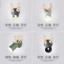 applique murale en bois de cerf design nordique pour intérieur enfant