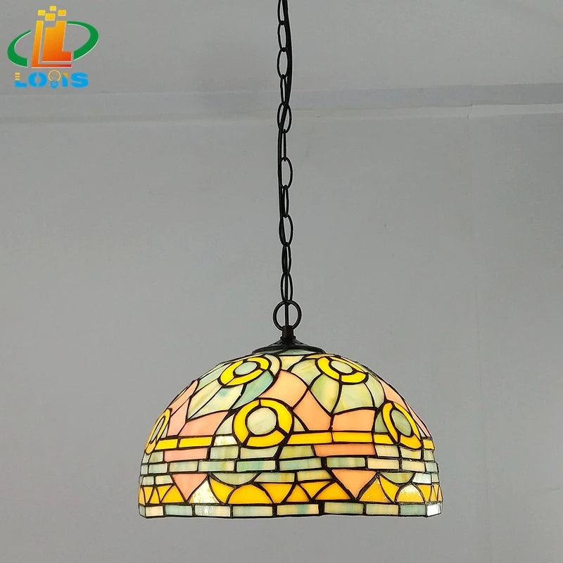 lustre tiffany rétro créatif style nordique pour café et bar - vue 4 sur 6