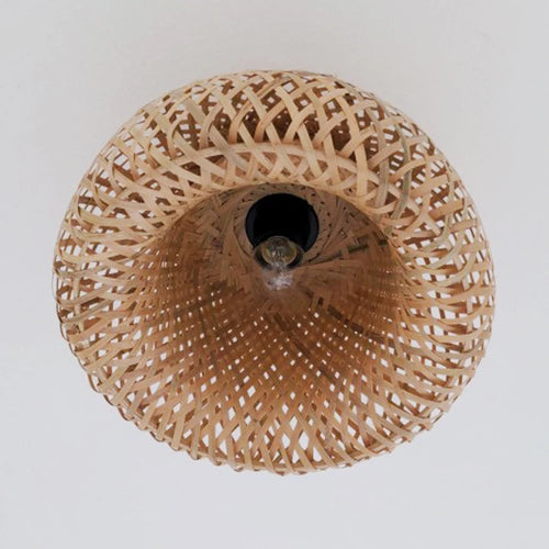 plafonnier rétro style chinois fait main tissage bambou créatif