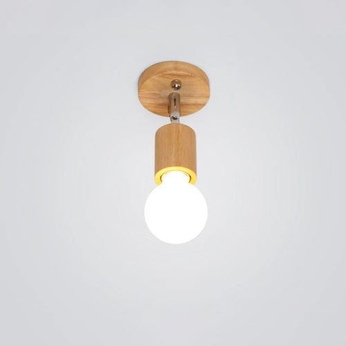 plafonnier moderne à leds en bois nordique pour intérieur