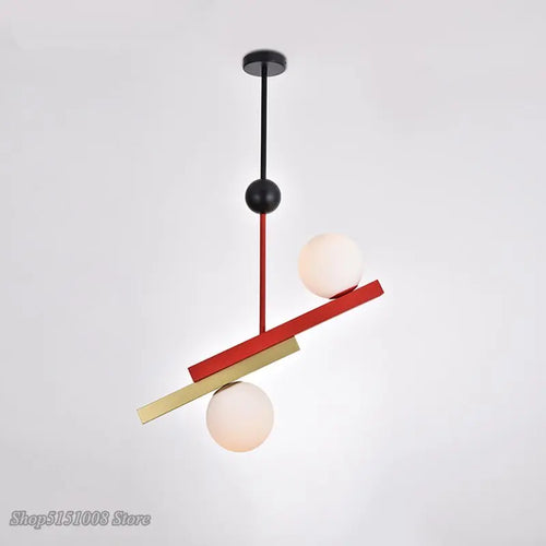 suspension led en verre design moderne nordique