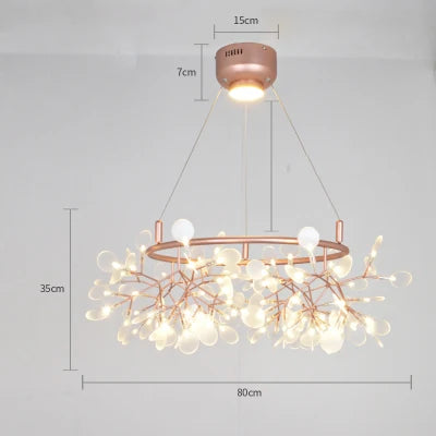 suspension led art déco en acier inoxydable et acrylique