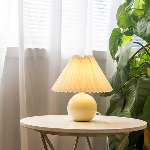 Lampe de table plissée coréenne - vue 5 sur 25
