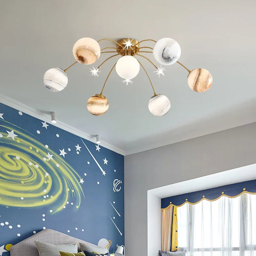 Kronleuchter für Kinder aus Glas im modernen Design für das Kinderzimmer - vue 3 sur 7