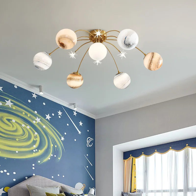 Kronleuchter für Kinder aus Glas im modernen Design für das Kinderzimmer - vue 3 sur 7