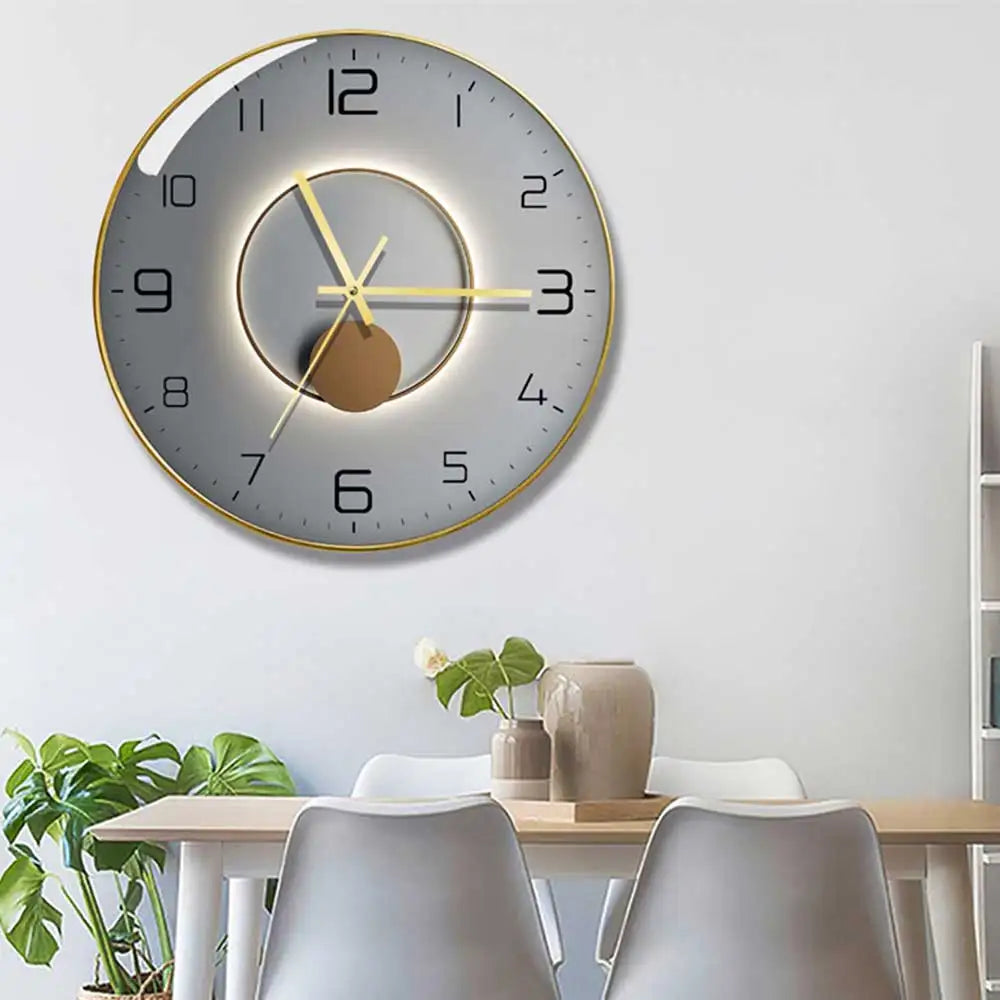 horloge murale en verre design moderne créatif géométrique décorative - vue 4 sur 18