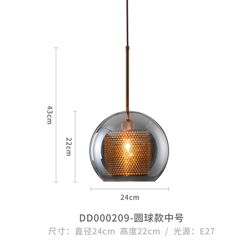 Moderne Pendelleuchte aus Glas für elegante Wohnraumdekoration - vue 16 sur 17
