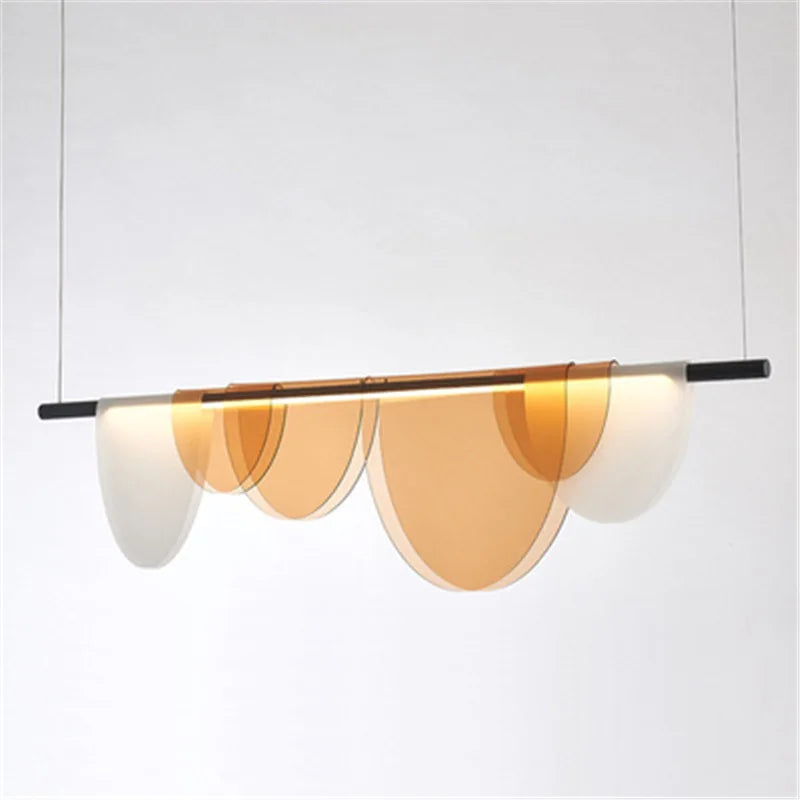lustre moderne en acrylique pour restaurant bar café lumineux et créatif - vue 2 sur 10
