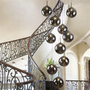 Design-Pendelleuchte aus Glas für moderne Treppen mit LED