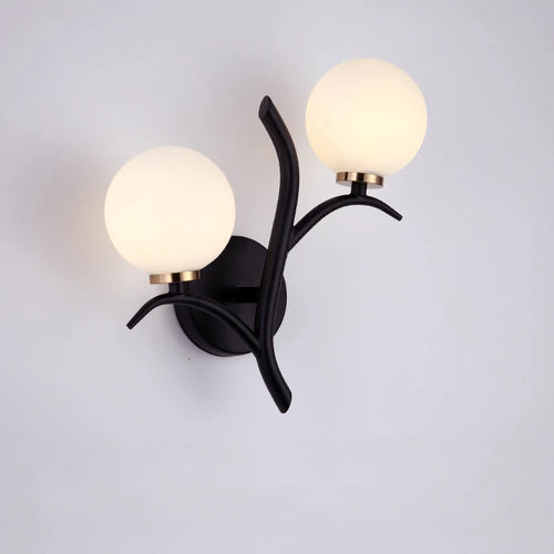 Applique murale led en métal nordique boule de verre dorée postmoderne loft café