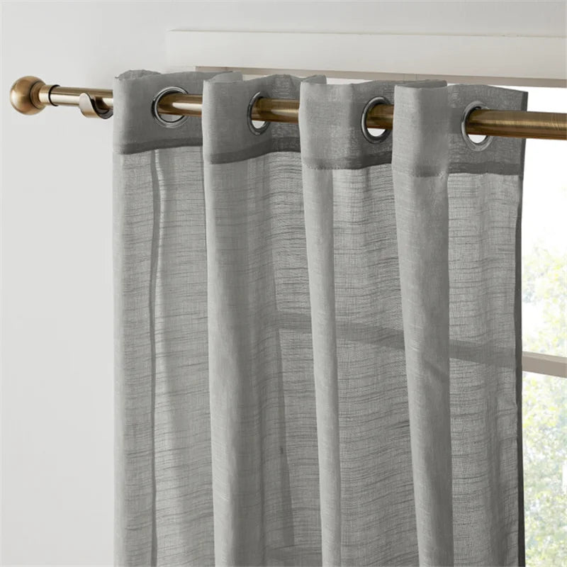 Voilage tulle translucide moderne sur mesure salon chambre