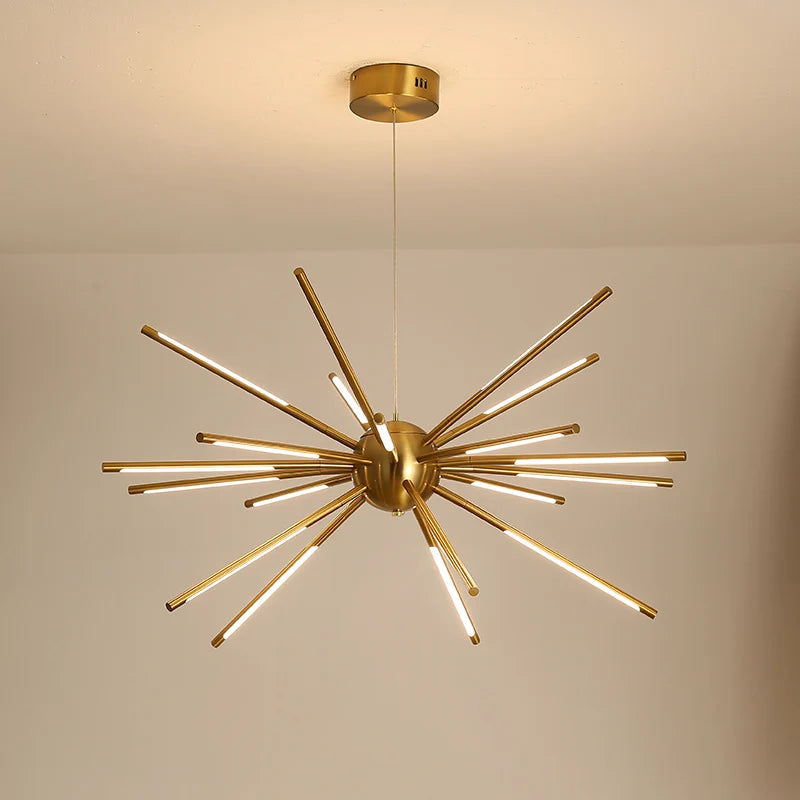 Kronleuchter Vintage Design Sputnik mit Armen aus Eisen - vue 4 sur 13