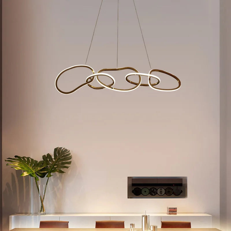 plafonnier led suspendu design moderne pour intérieur décoratif - vue 3 sur 9