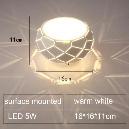 Moderne LED-Deckenleuchte Einfachheit 5 W 12 W - vue 13 sur 18