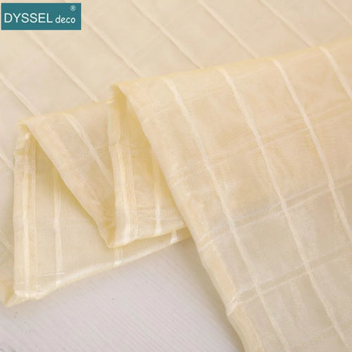 Rideau tulle carreaux style europeen pour salon chambre