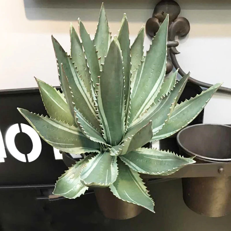 plantes succulentes artificielles décoratives en plastique à épines de lotus - vue 12 sur 11