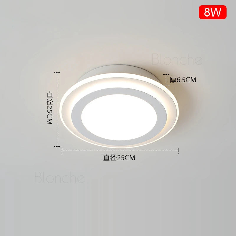 plafonnier nordique moderne à leds acrylique pour décoration intérieure - vue 4 sur 10