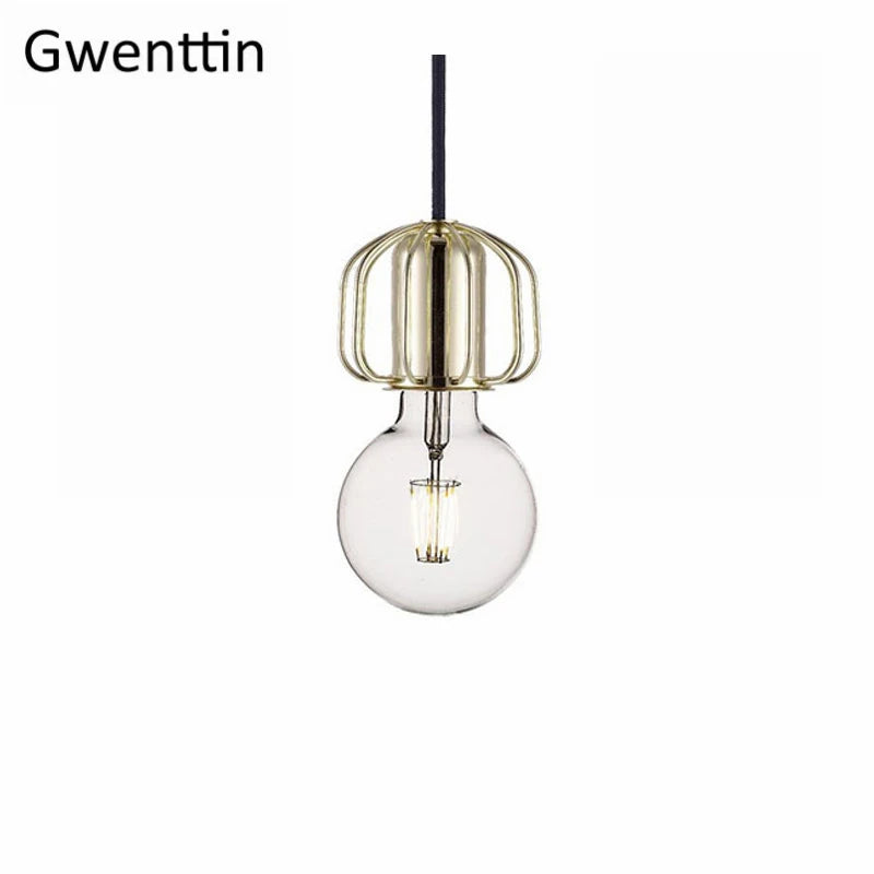 Minimalistische nordische Pendelleuchte aus Eisen für den Innenbereich - vue 12 sur 12