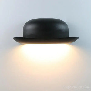 Außenwandleuchte LED im Strohhalmhut-Design