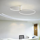 Runde LED-Deckenleuchte im skandinavischen Design aus Metall und Aluminium