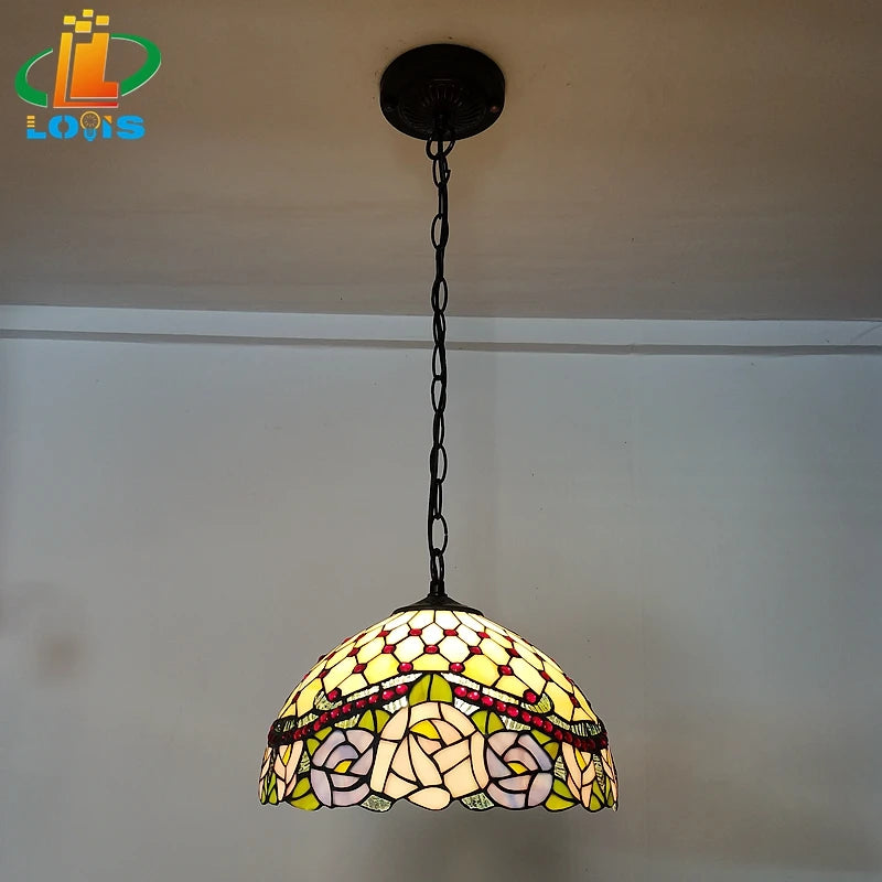 lustre en verre décoratif pour café bar et jardin - vue 2 sur 6