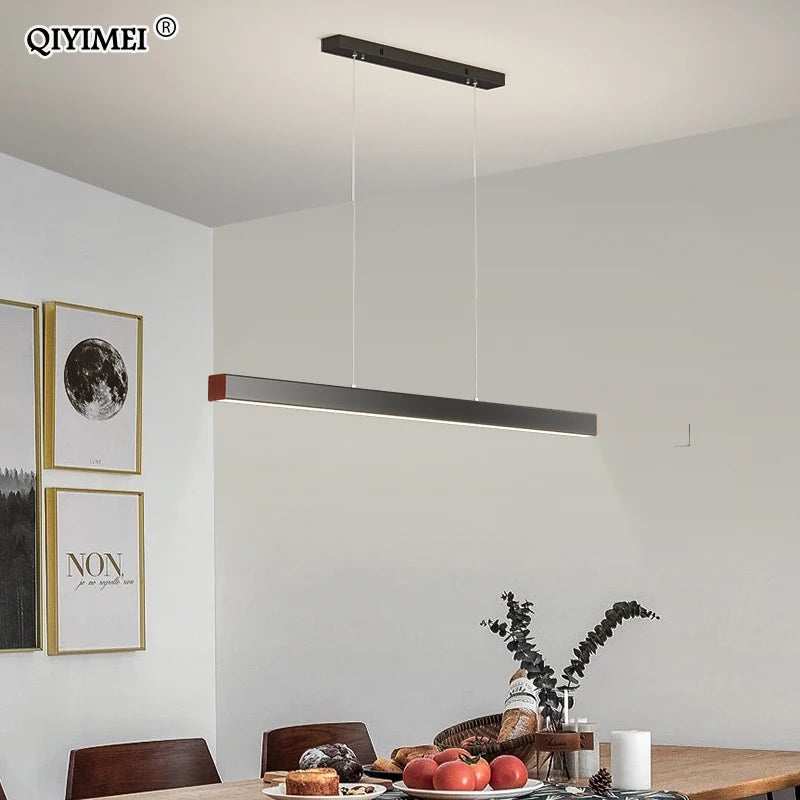 lustre led moderne pour décoration intérieure maison bar - vue 4 sur 16