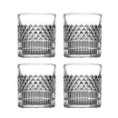 Lot 4 verres whisky style cristal motifs facettes