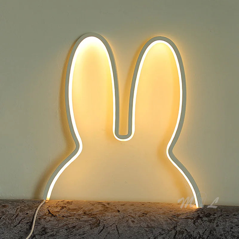 veilleuse led lapin moderne pour enfants cadeau de noël - vue 4 sur 8