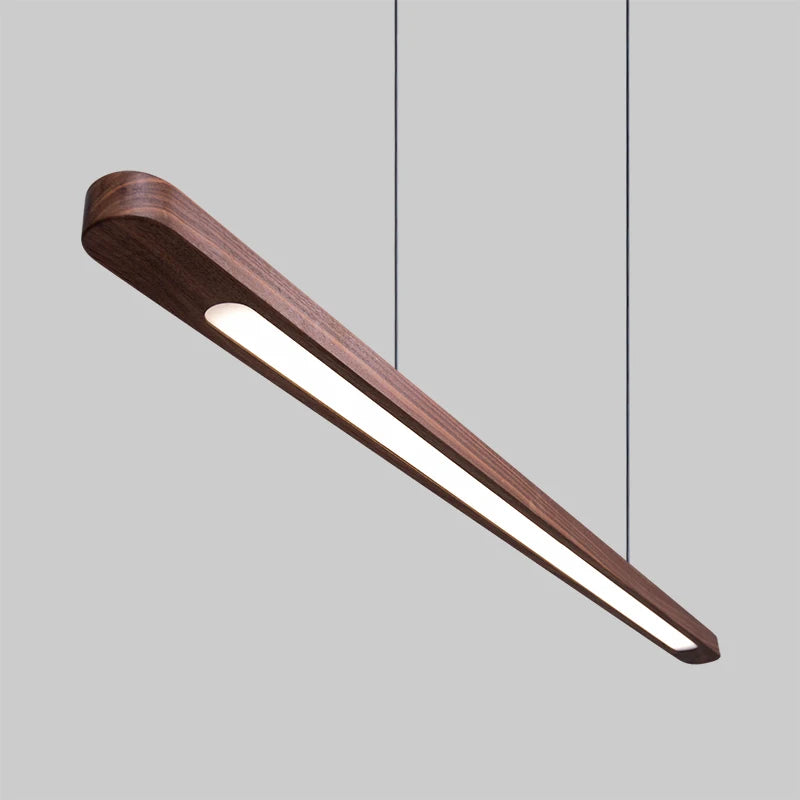 suspension en bois avec lumière led pour table à manger - vue 5 sur 10