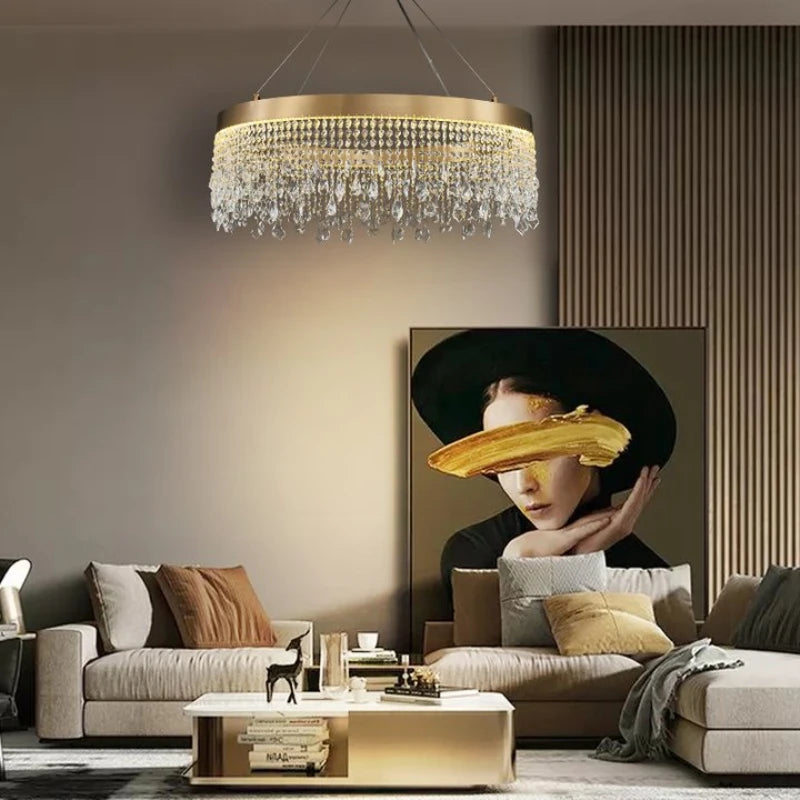 lustre moderne en cristal pour décoration intérieure élégante - vue 3 sur 10