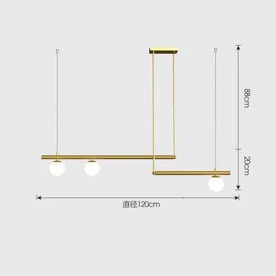 Kronleuchter aus goldenem Metall mit weißer Glas-Pendelleuchte für moderne Beleuchtung