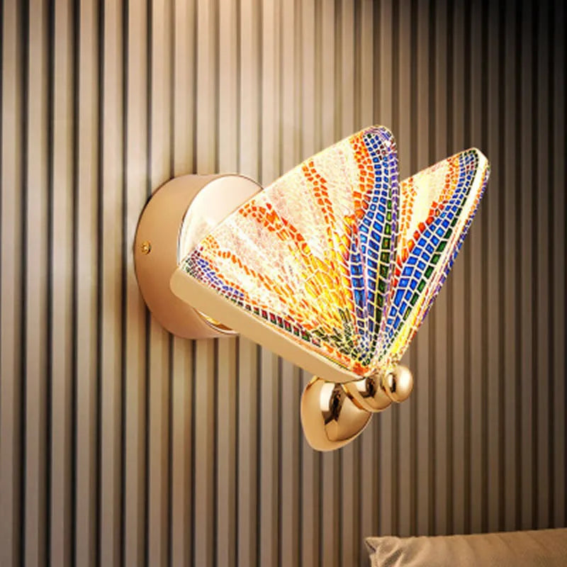 lampe à poser papillon design moderne veilleuse créative luminaire luxe - vue 6 sur 12