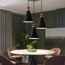 lampe suspendue rétro moderne à led abat-jour nordique pour éclairage restaurant