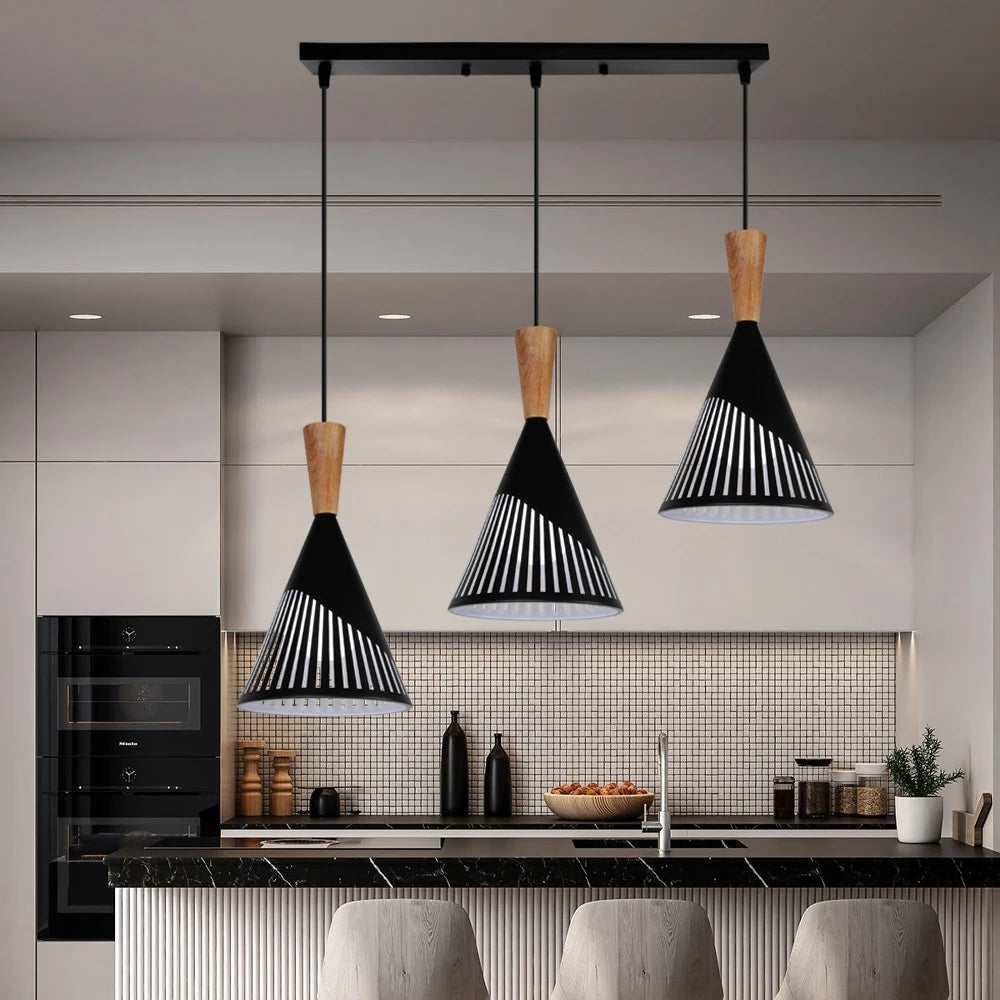 suspension loft vintage avec abat-jour industriel moderne - vue 5 sur 13